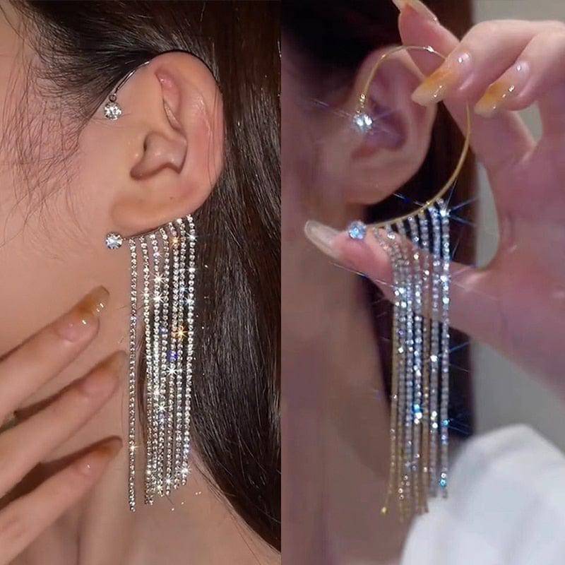 The Brielle Hanging Rope Cuff Earrings