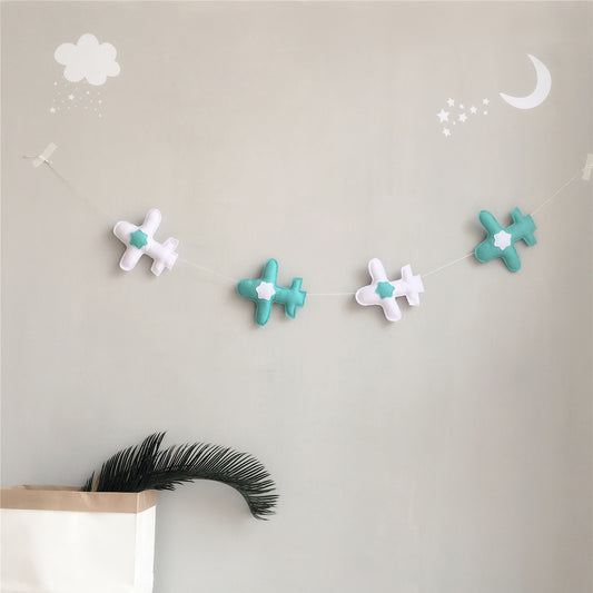 INS new Nordic style felt airplane hanging wall decoration photography props children's house children's clothing store