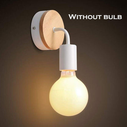 Modern Minimalist Indoor Wall Light Wood Wall Lamp E27 Lamp Home Sconce Lights Lighting Outdoor Decor Stair Light