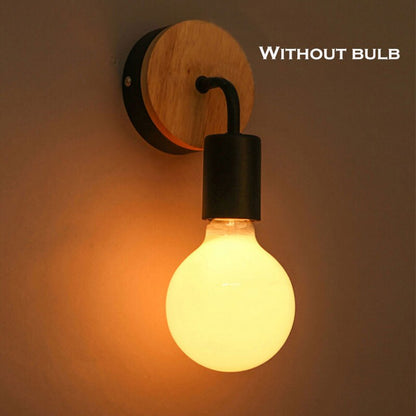 Modern Minimalist Indoor Wall Light Wood Wall Lamp E27 Lamp Home Sconce Lights Lighting Outdoor Decor Stair Light