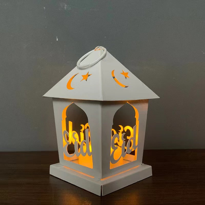 Cross-border middle east iron art wind lamp mini led light eid festival decoration lighting Ramadan home decoration