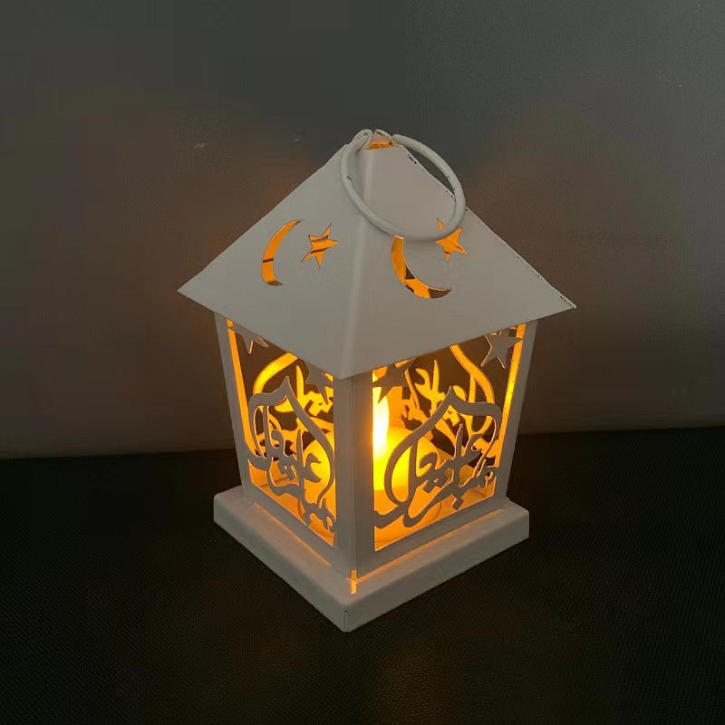 Cross-border middle east iron art wind lamp mini led light eid festival decoration lighting Ramadan home decoration