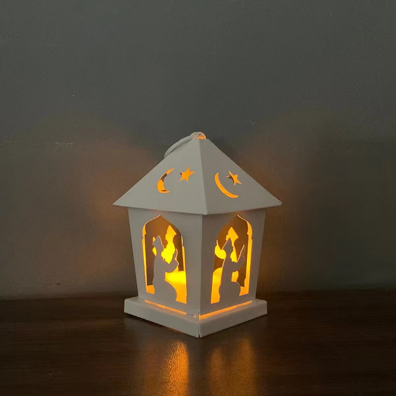 Cross-border middle east iron art wind lamp mini led light eid festival decoration lighting Ramadan home decoration